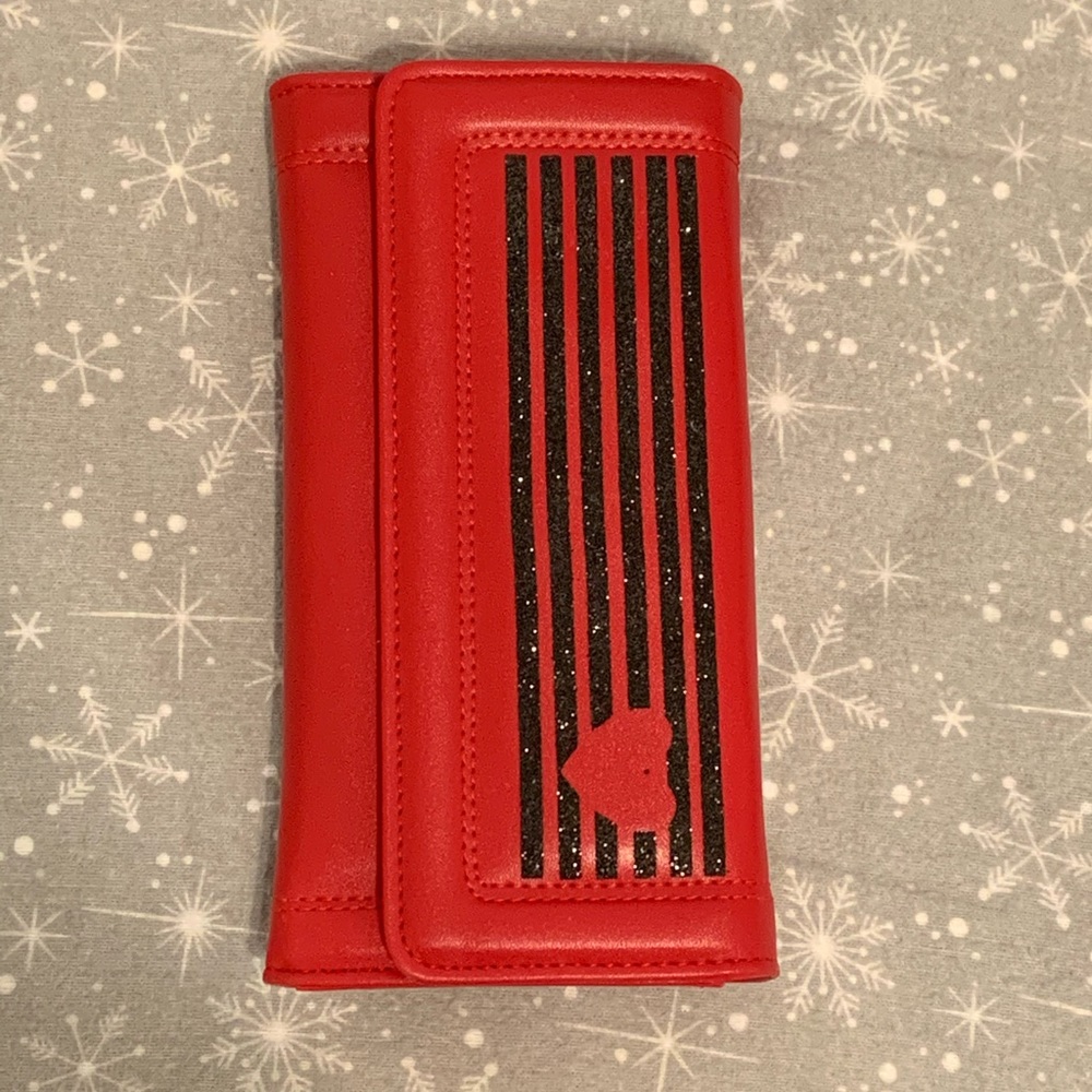 Women’s Red Minicci Glitter Stripe Wallet